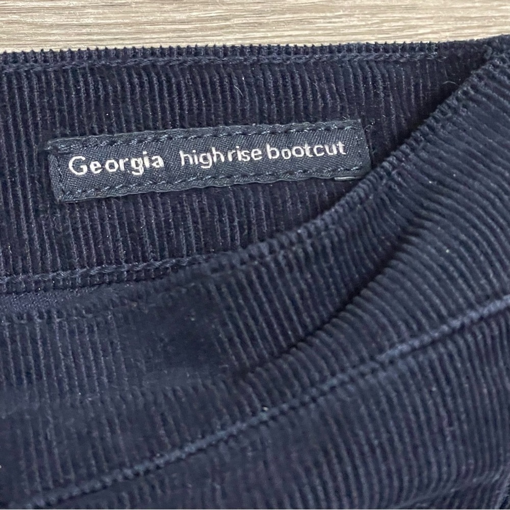 Citizens of Humanity Georgia High Rise Bootcut Flared Corduroy Navy Pants Sz 29 - Picture 8 of 12